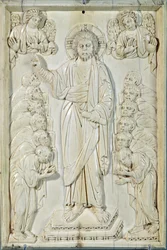 Placa que representa a Cristo bendiciendo a los Apóstoles, Constantinopla